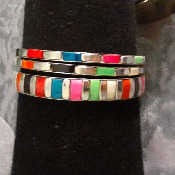 80s style colorful bangle bracelets - Picture 13 of 15
